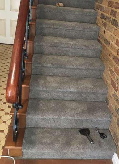 new install carpet on stairs